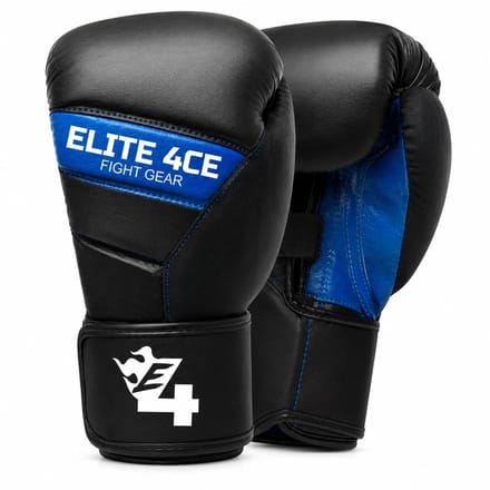 Elite Force (Kick)Bokshandschoenen - 14 OZ Box Handschoenen - Leer - Blauw/Zwart - Limited Edition