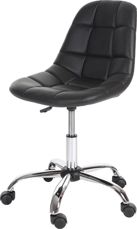 Bureaustoel MCW-A60, bureaustoel, werkkruk, schelp zitting kunstleer ~ zwart