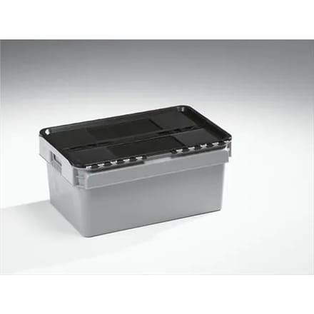 Distributiebak 600x400x275 Mm, 45 L. Grijs Met Scharnierdeksel