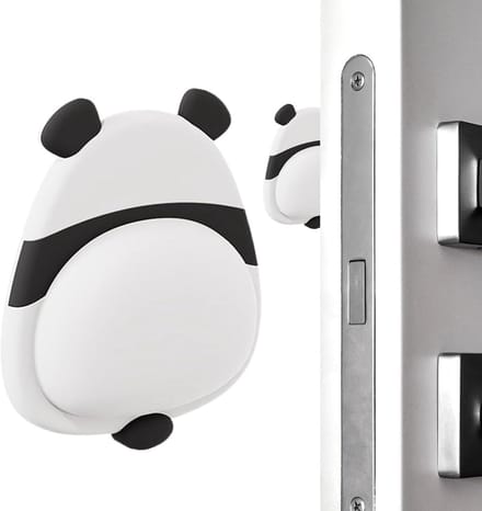 Deurstopper Muurbeschermer - Zelfklevende Buffer - Muren Beschermen - Schokabsorberend PVC - 9x7.5x7.5 cm - Panda