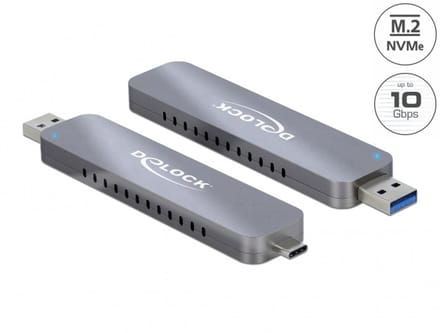 Delock External Enclosure for M.2 NVME PCIe SSD with USB Type-C™ and Type-A male