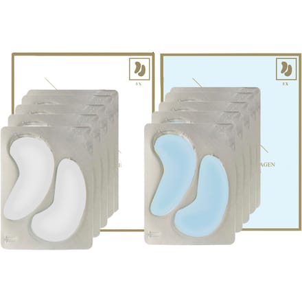 HYALURONZUUR + COLLAGEEN HYDROGEL OOGPADEN 5 X 2 + DUBBEL COLLAGEEN + ROZEN HYDROGEL OOGPADEN 5 X 2