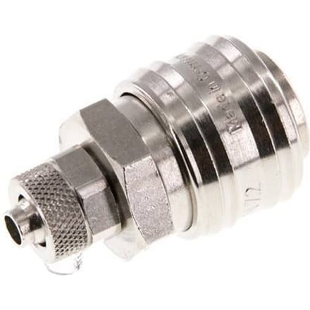 Vernikkeld Messing DN 7.2 (Euro) Luchtkoppeling Snelkoppeling 6x8 mm Push-On