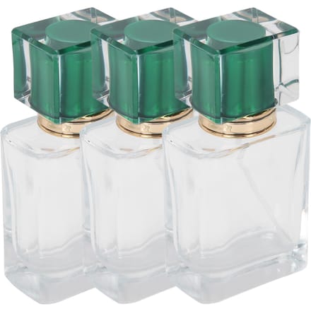 Flacon de Parfum en Verre 50ml Atomiseur de Parfum Rechargeable Distributeur Récipient Maquillage LiquideVert vert