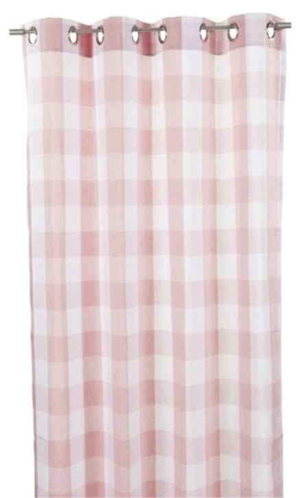 Marbella gordijn roze geblokt 140 cm x 260 cm