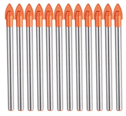 Set van 10 stuks 6 mm glas en tegelboren met titanium coating voor diverse materialen