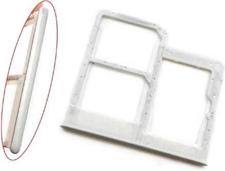 Voor Samsung Galaxy A31 Sim/SD Kaarthouder Wit