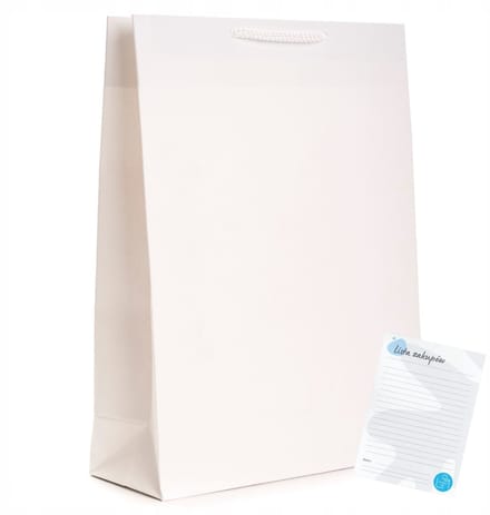 50x Luxe Papieren Cadeauzakjes Wit A4 24x9x32cm - Eco Vriendelijk