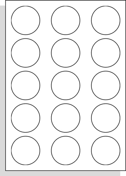 HetEtiket - A4 Laserprinter etiketten - 50 mm rond - mat wit - 25 vel