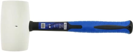 GEKO Witte rubberen hamer - schokabsorberend - antislip - 900g - 355 mm