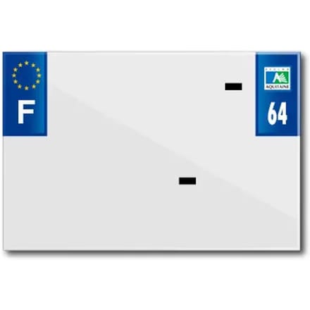 PVC nummerplaatstrip met bedrijfsnaam Top Plaq 64