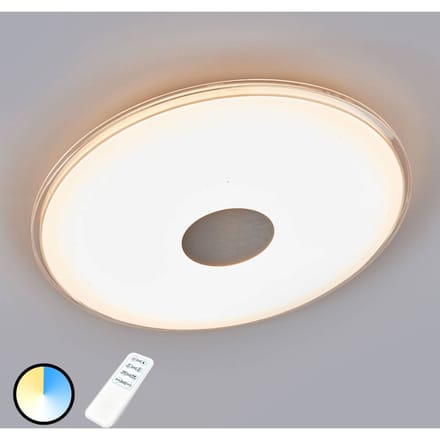 TRIO SHOGUN - Plafondlamp - Wit - incl. 1x SMD 21,5 W - Dimbaar met schakelaar - Niet extern dimmerbaar - Sterlichteffect
