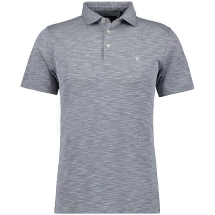 Ragman Polo Soft Knit Flame Design Easy Care Grijs Melange / male