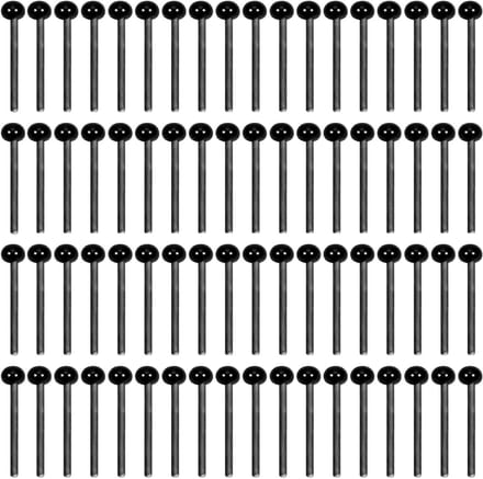 300 Stuks Mini Glazen Ogen Kits, Zwarte Glazen Popogen van 2 mm, Creatieve Ogen voor Poppen en Puppets