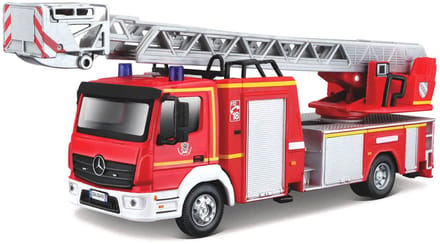 Bburago Mercedes-Benz Atego - Modelauto - Schaal 1:50 - Rood/Wit/Grijs