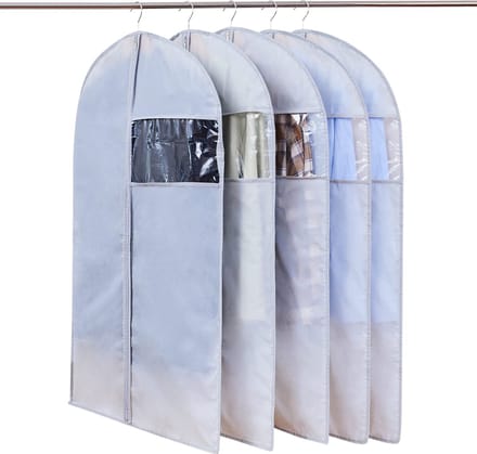 JGS ® Kledingbeschermers met Transparant Venster voor Diverse Kledingstukken - Set van 5