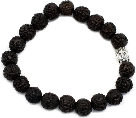 Rudraksha Buddah Bangle Mala - Donker