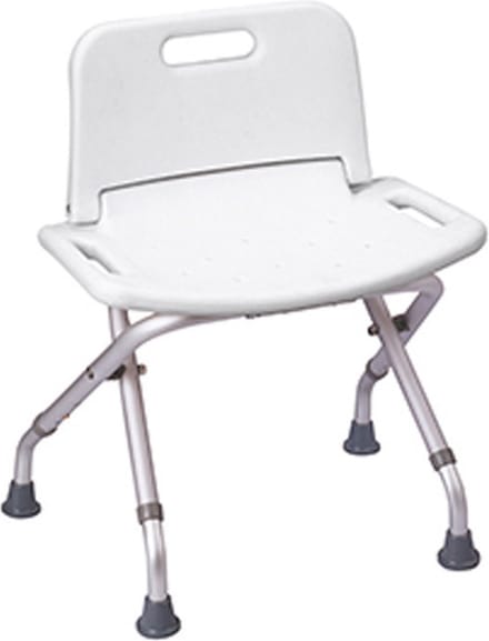 MSV Badkamer Douche stoel - Zittend douchen - 45 x 31 x 66 cm - Inklapbaar/instelbaar
