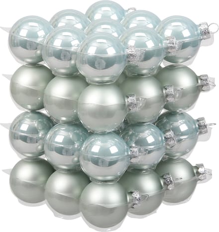 Othmar Decorations Kleine kerstballen - 36x st - mintgroen - D4 cm - glas - kerstversiering