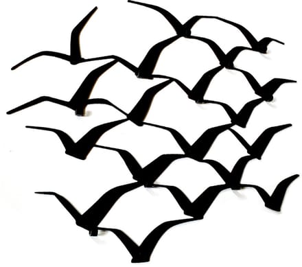 Decorizzly - Moderne Muurhanger - Vogels - Laser Gesneden Staal - 750mm