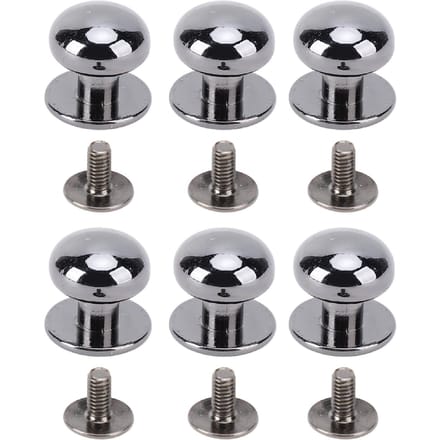 20 Sets Bolkop Stud Klinknagels 12mm Hoge Hardheid Schroef Achterkant Ontwerp Ronde Kop Klinknagels voor Handwerk grijze kleur
