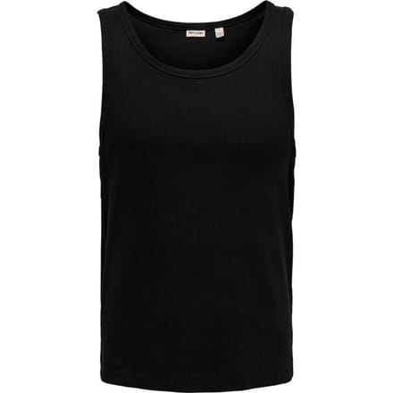 ONLY and SONS Tanktop - ONSTANNER REG SL TANK TOP NOOS - M - voor Mannen - zwart