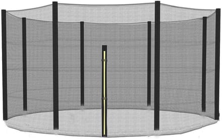 Trampoline veiligheidsnet - Vangnet - Trampoline veiligheid - Voor 8 rechte stangen - 10 FT - Zwart