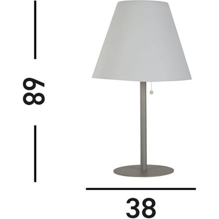 Searchlight Venice I LED tafellamp op zonne-energie, IP44, wit/zilver