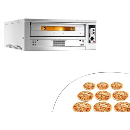 GGM Gastro Gas Pizzaofen - 9x 33cm - Manuell Zilver