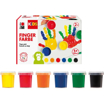 Marabu Kids Vingerverf - 6 kleuren x 35 ml