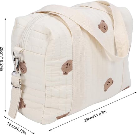 Kinderwagen Tas - Baby Organizer - Baby Uitjes - Multifunctioneel Ontwerp - 35.7 x 30.3 cm - Beige