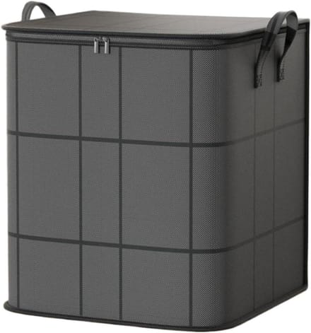Opbergzak Kleding - Beddengoed Container - Ruimte Besparen - Stapelbaar Ontwerp - XL 60x50x70cm - Grijs