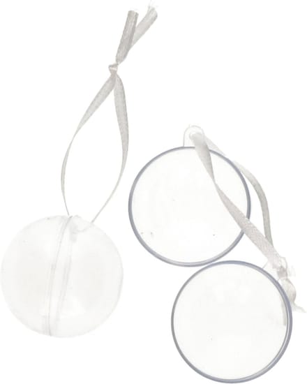 Gerimport DIY kerstballen - 8x st - D4 cm - doe het zelf hobby kerstballen - transparant