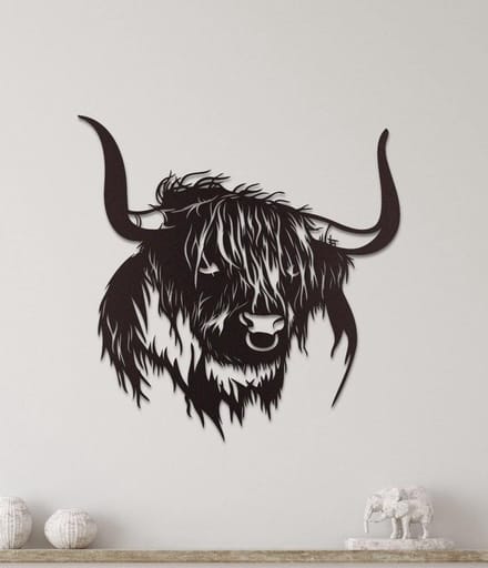 Wanddecoratie dieren | Buffel - L (60x60cm)