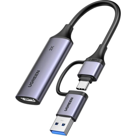Audio- en Videoadapter USB-A / USB-C - HDMI UGREEN CM629 (15389), Gri