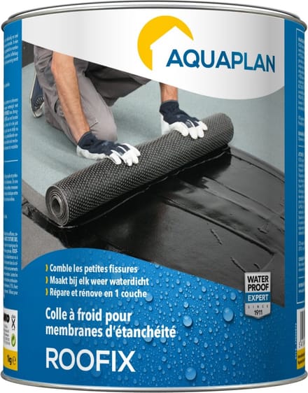 Aquaplan Roofix - koudlijm voor dakrollen - vezelversterkt - 1 liter