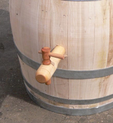 Houten Kraan klein 50 liter vat