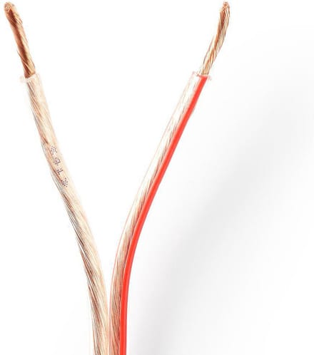 Nedis Speaker-Kabel - 2 x 2.50 mm² - CCA - 100 m - Rond - PVC - Transparant - Folieverpakking