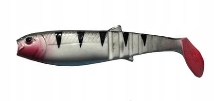 Savage Gear Cannibal Shad 10cm 9g Zebra Wit Zwart - Topaas