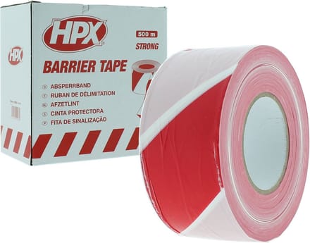 HPX Afzetlint 50 mm x 100 mtr Wit/Rood | Rood/wit