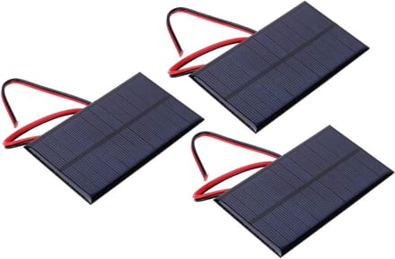 Zonnepaneel Set - Zonnecellen Module - Doe-het-zelf Projecten - Hoge Conversie Efficiëntie - 3 Stuks - Zwart