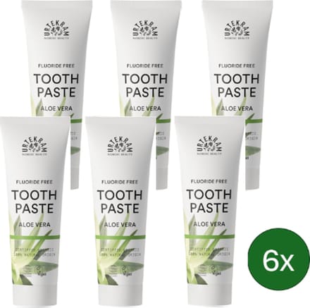 Urtekram Aloë Vera Tandpasta – 75 ml – Multipack met 6 stuks