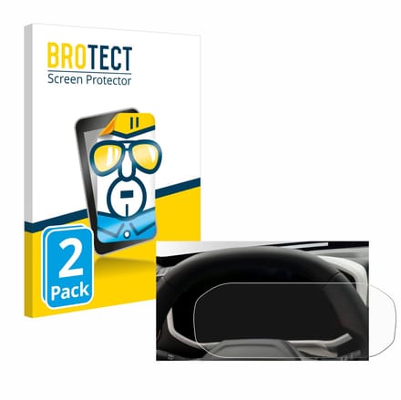BROTECT - Screenprotector voor Dacia Duster Tacho (2024) - Folie Beschermfolie transparant 2 Stuks