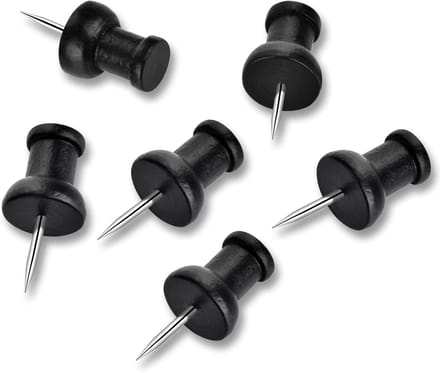 Kurk24 - Houten pushpins - 40 stuks - Zwart
