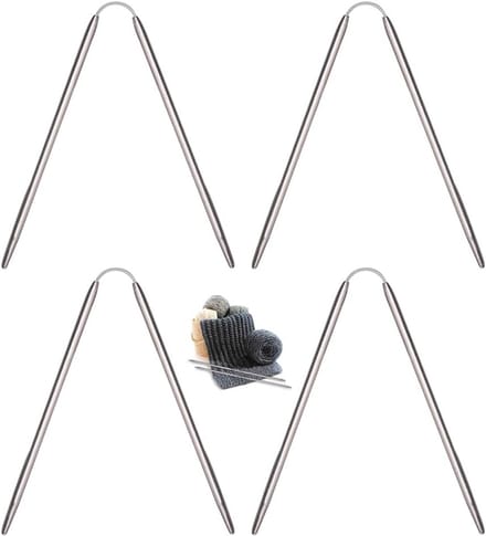 Verwisselbare Rondbreinaalden Set van RVS - 4 Stuks voor Diverse Projecten