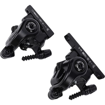 2 pièces Freins à Disque Mécaniques Fixation Plate Double Piston Frein à Disque Mécanique Actionné par Câble pour Vélos de Route Pliants black