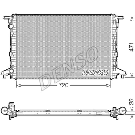 Radiator, motorkoeling DENSO DRM02043