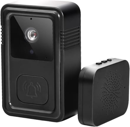 Draadloze Videodeurbel - Smart Home Intercom - Veiligheid Thuis - Spraakwissel Functie - 85x53x24mm - Zwart