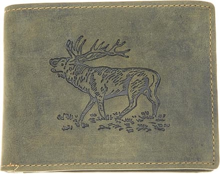 GREENBURRY portemonnee Vintage Wallet Olive Stag donkergroen