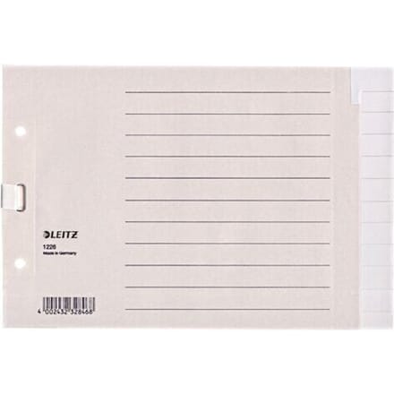 12260085 - Blank tab index - Paper - Gray - 100 g/m² - 240 mm - 24 cm